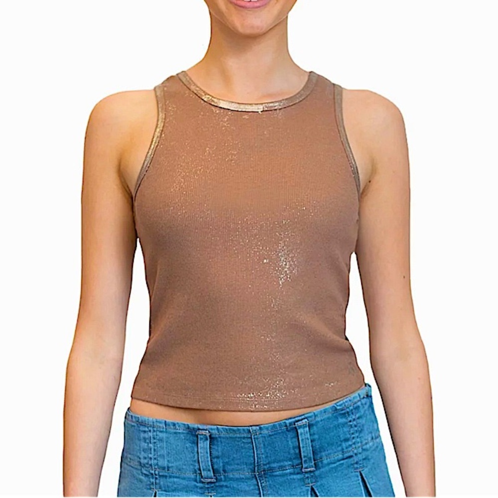 Madden Girl Gold Foil Top